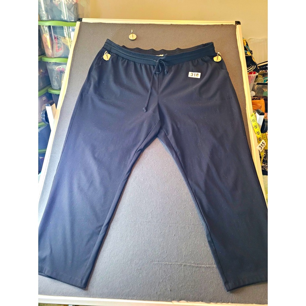 Zac & Rachel Women's 2X Black Stretch Knit Pull-On Ankle Pants 18" Inseam